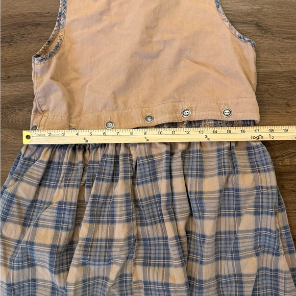 Paquette Vintage Women’s Cottagecore Plaid Skirt/Top/Dress Button Accents Sz M - Picture 7 of 10